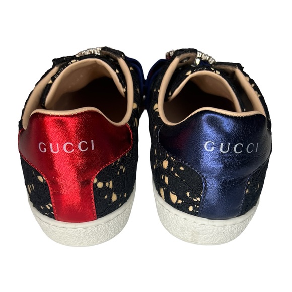 GUCCI WOMENS ACE LEATHER SNEAKERS SIZE EU 38 - Picture 3 of 7